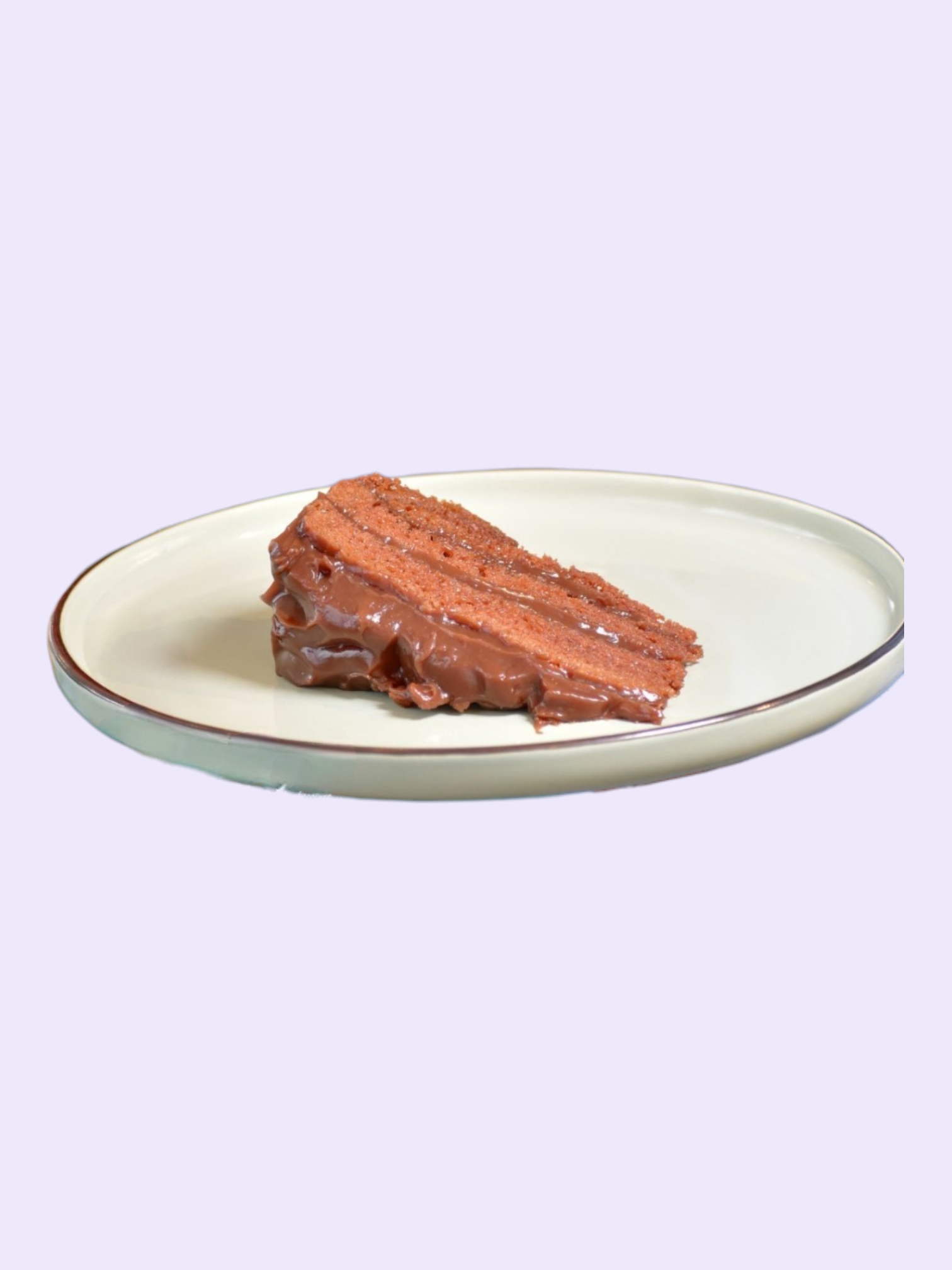 Rebanada de pastel de chocolate